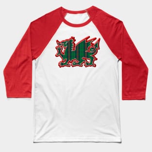 The Owens / Bowen Family Name Tartan Cymru Welsh Dragon symbol design Baseball T-Shirt